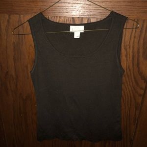 Sleeveless silk blend knit top